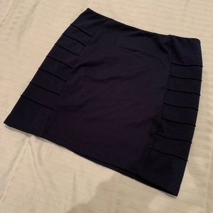 Elegant pencil short navy blue mini skirt